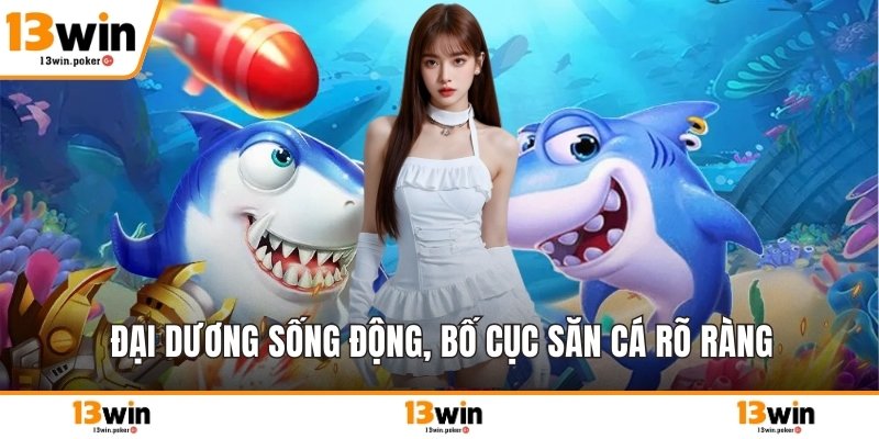 Đại dương sống động, bố cục săn cá rõ ràng